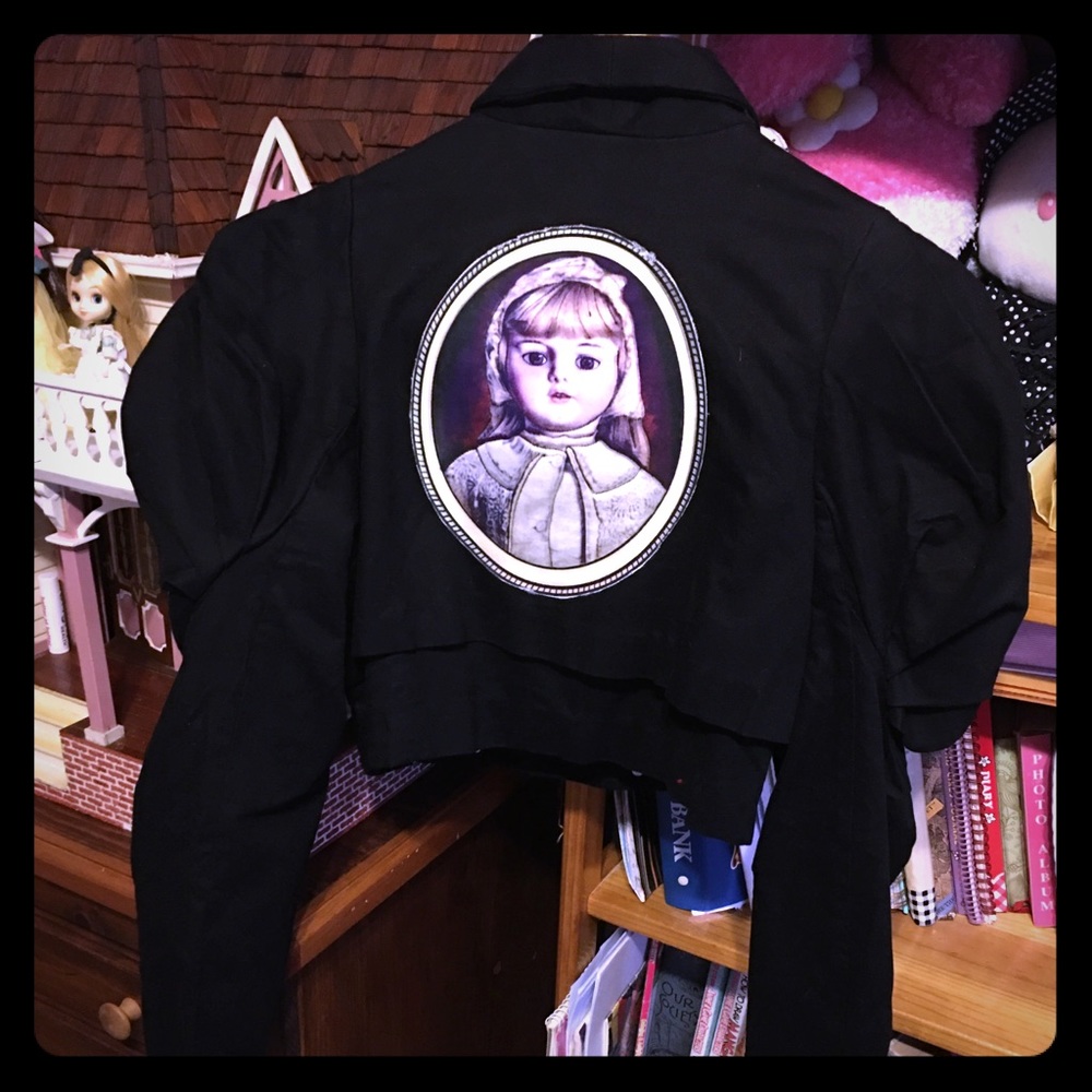 Gothic spike crop diy jacket& free dress